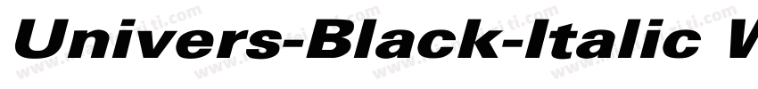 Univers-Black-Italic Wd字体转换